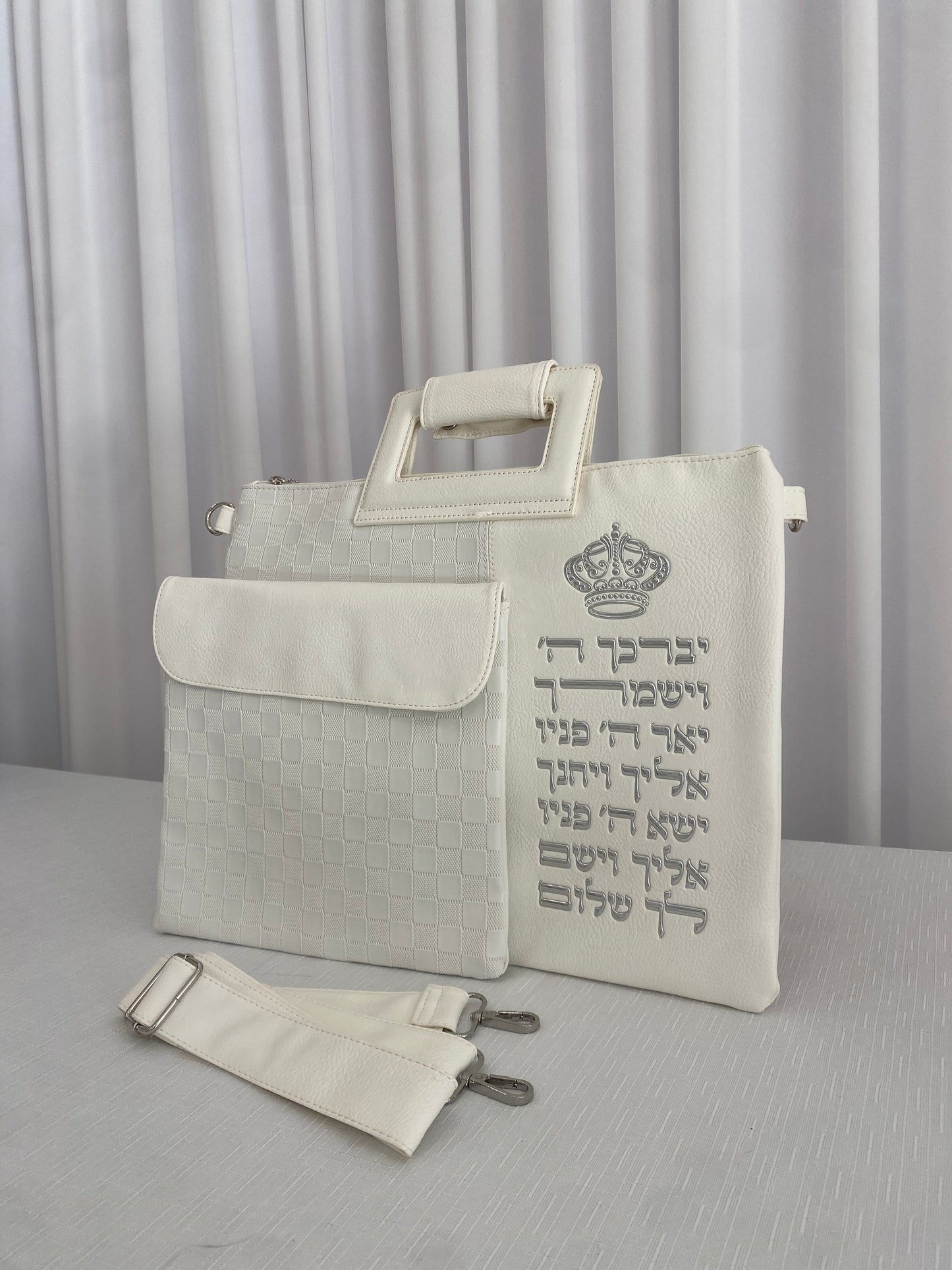 סט כיסוי טלית ותפילין עם ידית ורצועה