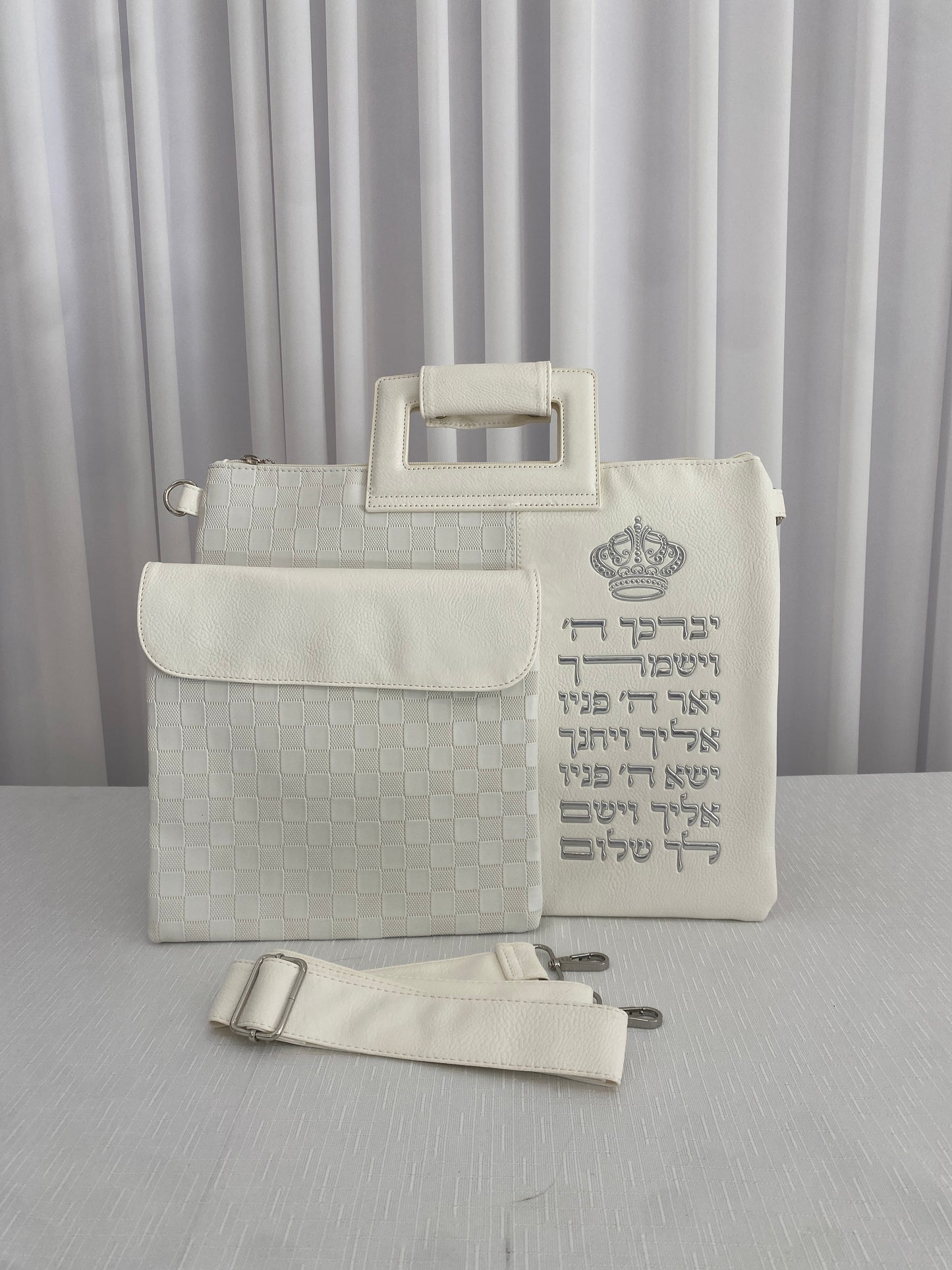 סט כיסוי טלית ותפילין עם ידית ורצועה