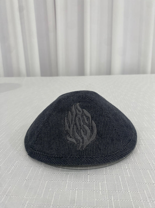 כיפה  קורדרוי האש שלי אפור