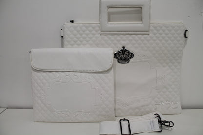 כיסוי טלית ותפילין דגם עם ידית ורצועת נשיאה דגם כתר