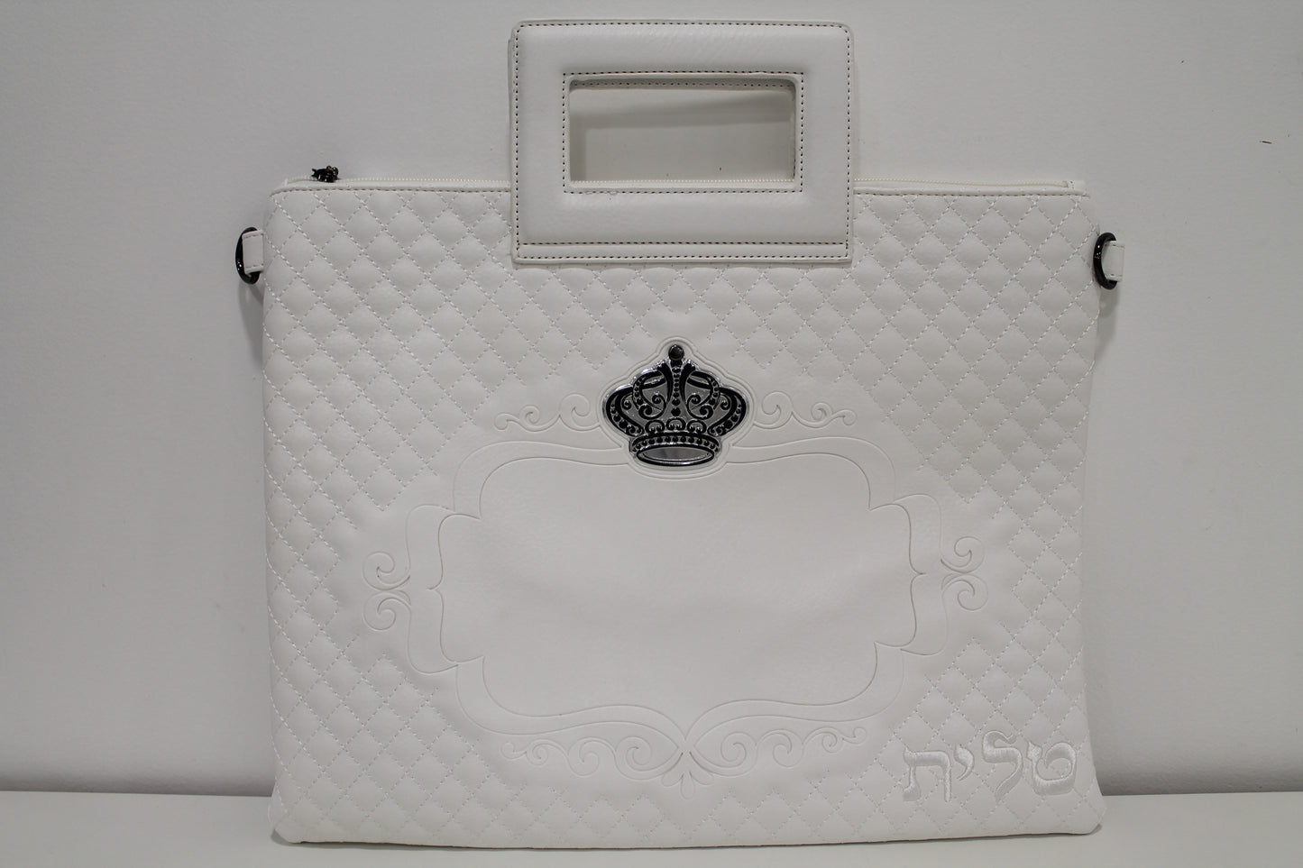 כיסוי טלית ותפילין דגם עם ידית ורצועת נשיאה דגם כתר